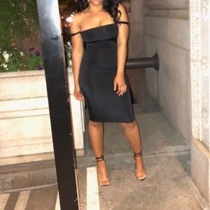 Black corset dress, off the shoulder straps